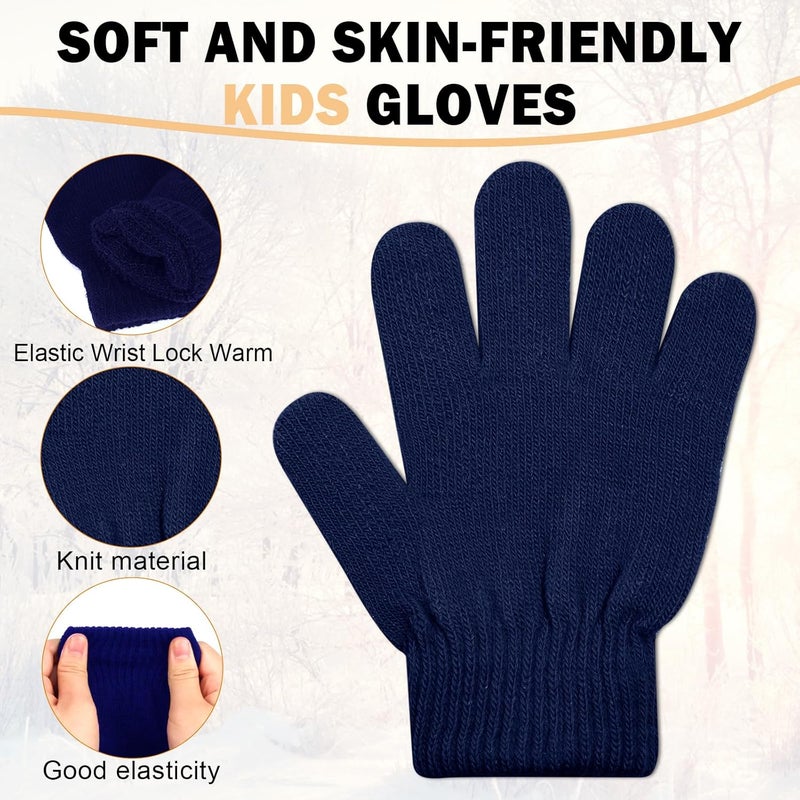 ONESING 6 Pair Baby Gloves Toddler Gloves Toddler Winter Gloves Kids Gloves Winter Stretchy Knit Gloves for Kids Boys Girls - Image 2